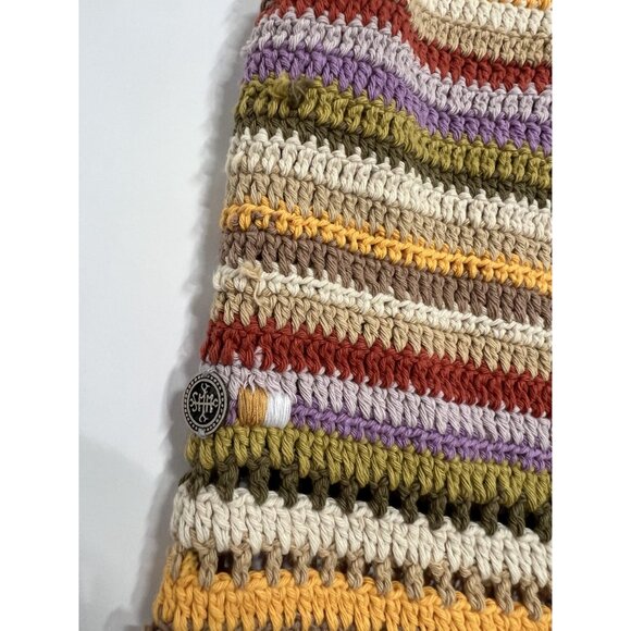 She Made Me Rahi Crochet Mini Dress in Taupe Brown - Picture 6 of 9